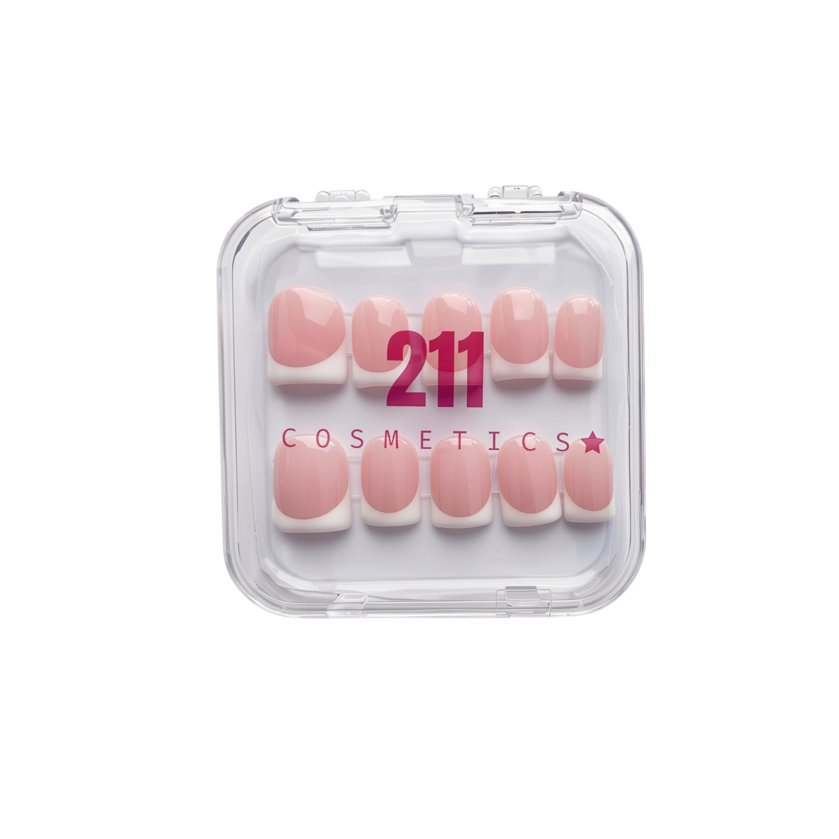 French Tip 211 Cosmetics handmade reasonable press on nails 