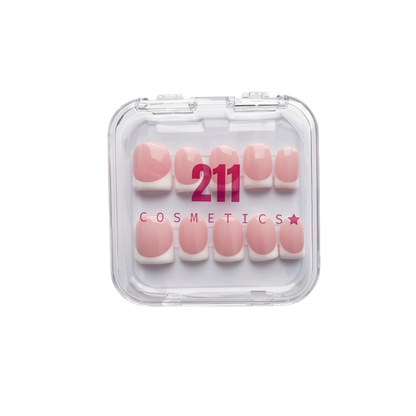 French Tip 211 Cosmetics handmade reasonable press on nails 